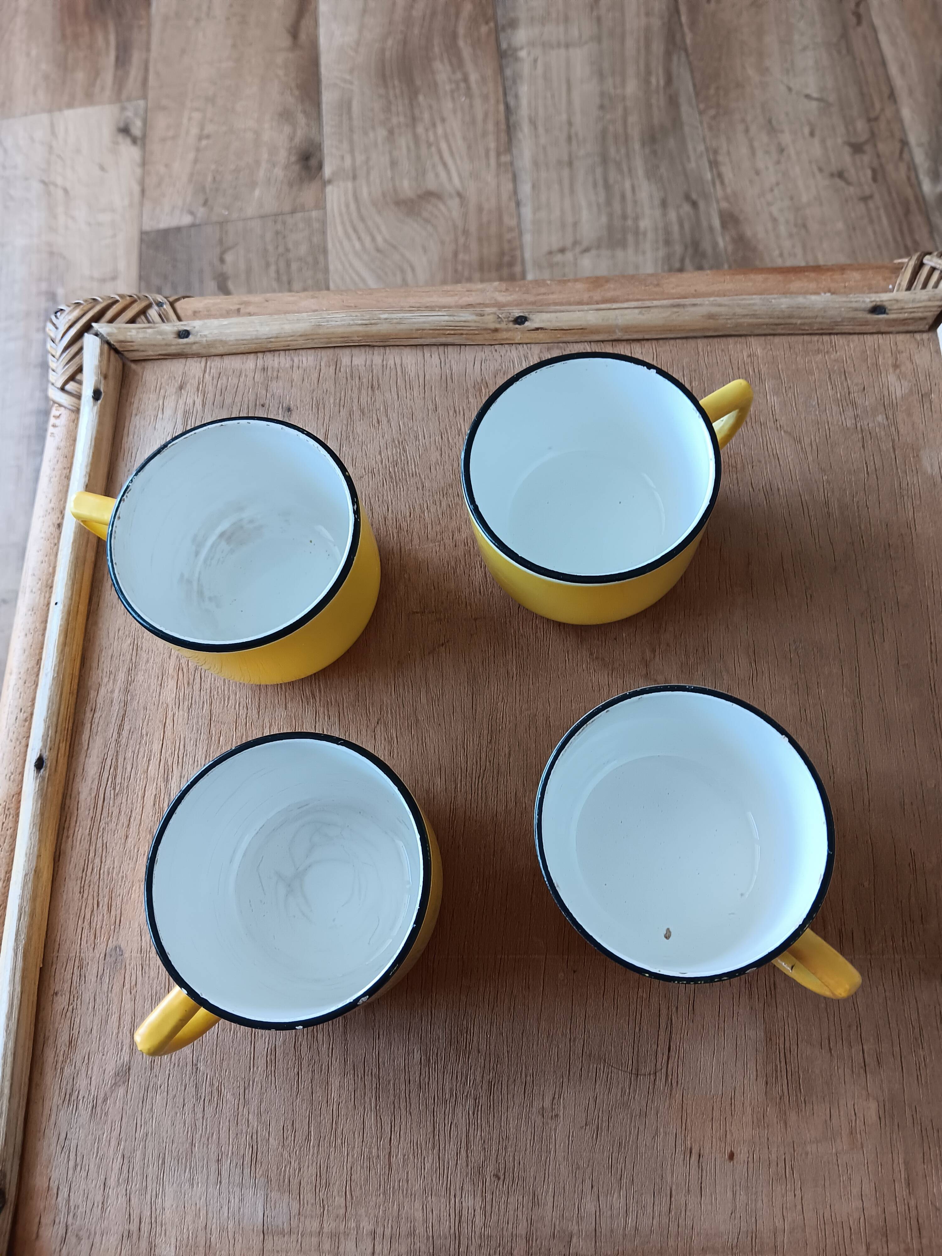 Antique coffee cups Digoin & Sarreguemines