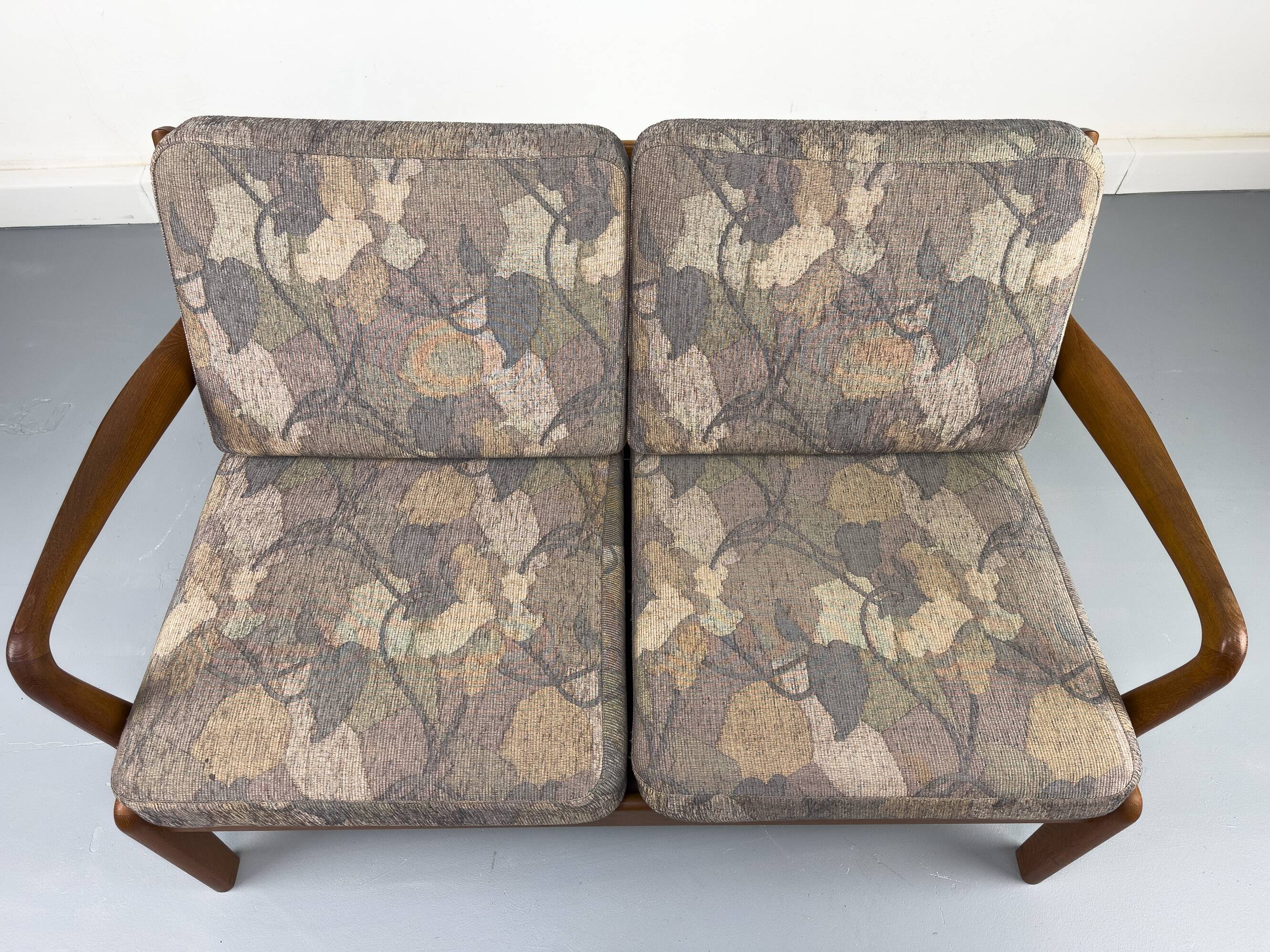 Canapé deux places vintage Senator en teck par L. Olsen, années 1970