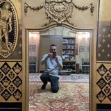 Miroir Trumeau en bois doré Napoléon III