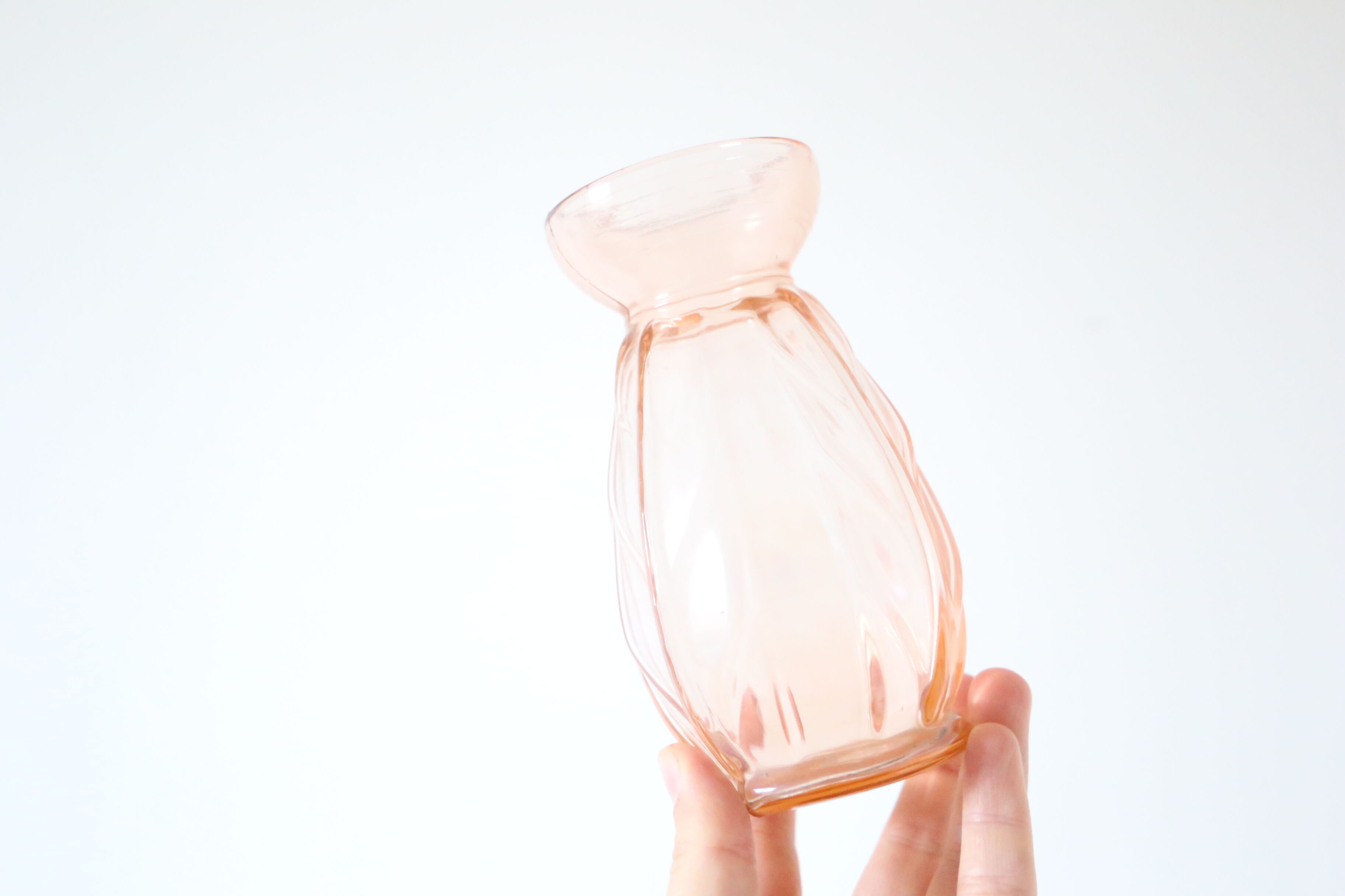 Moulded glass jacynthe vase, vintage
