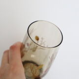 Set of 6 vintage smoked glasses