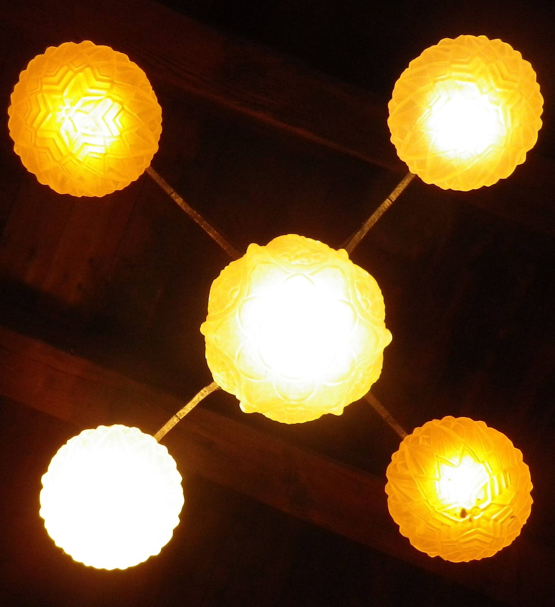 lustre art déco globe