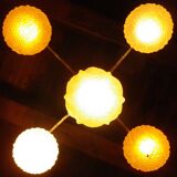 art deco globe chandelier
