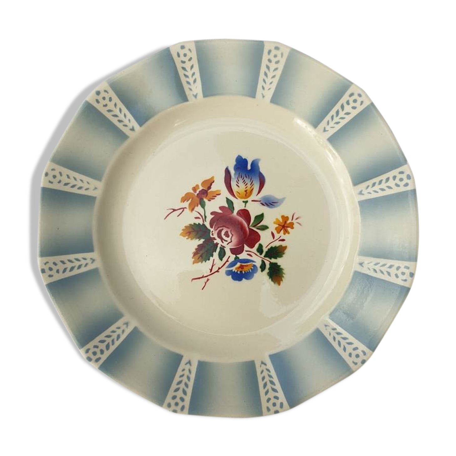 Set 10 plates Claude de Sarreguemines 1930