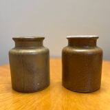 Set of two vintage stoneware pots