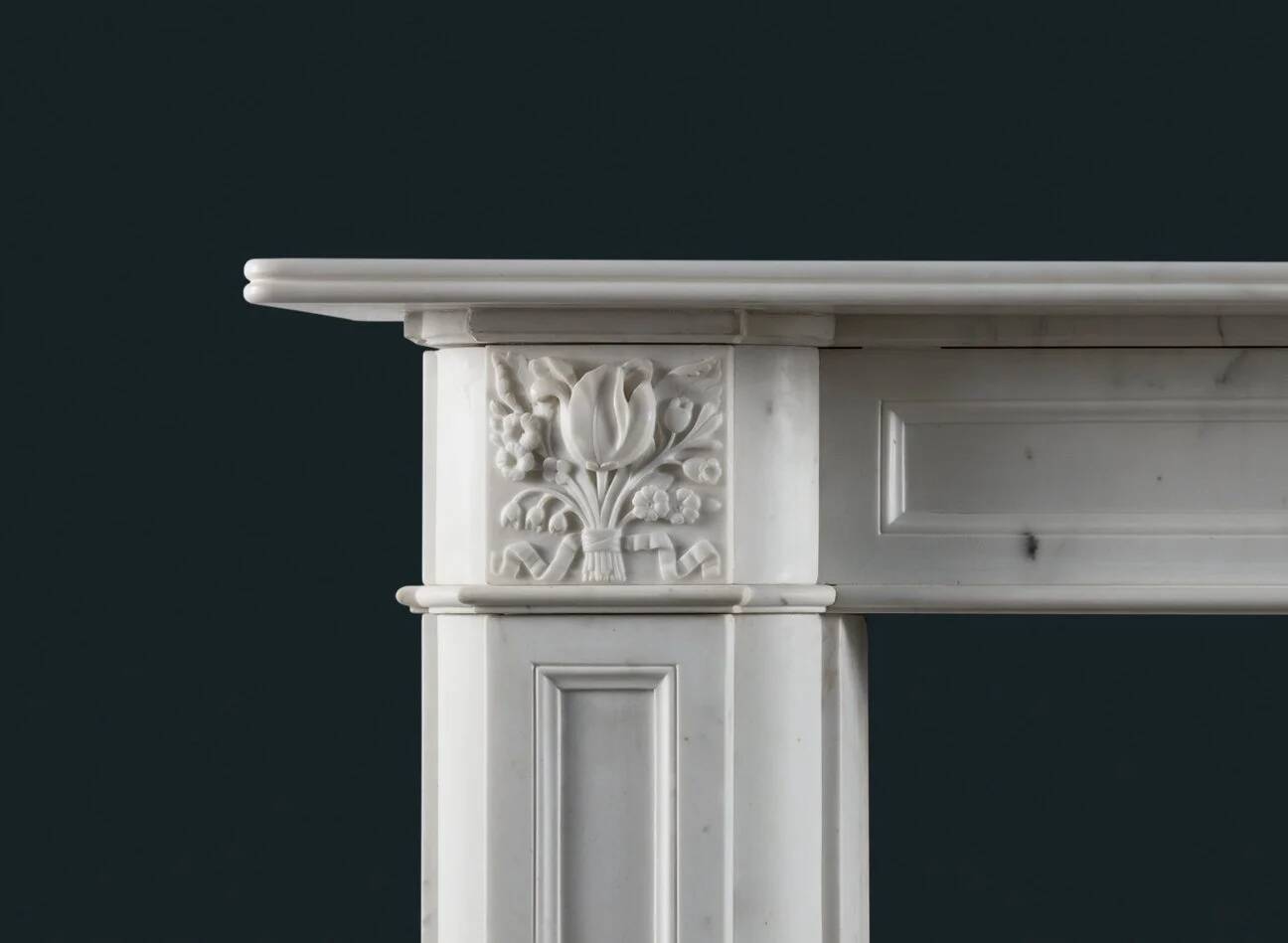 English Regency Statuary Marble Fire Surround