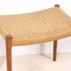Tabouret Niels O. Møller Modèle 80a en Teck, Danemark des années 1960