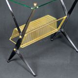 Black metal and brass side table brand Jarden