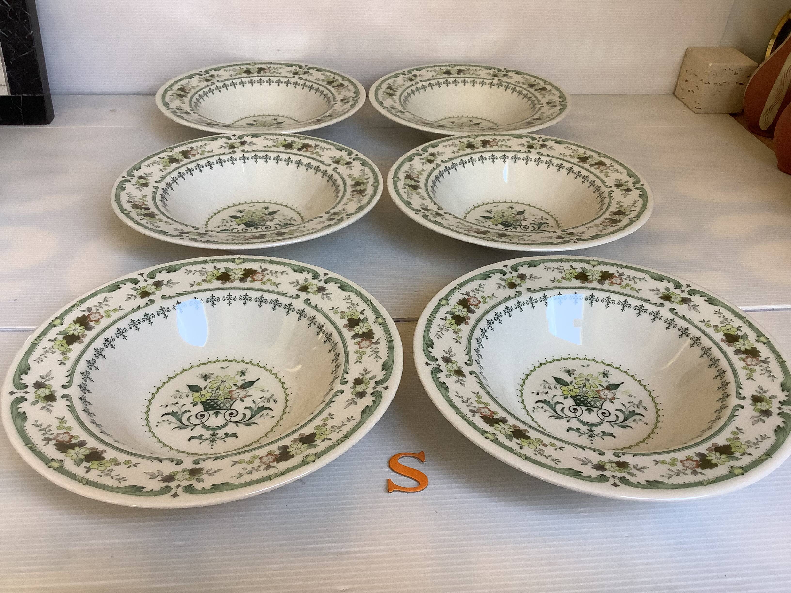 Six Royal Doulton Provençal soup plates