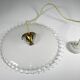 Suspension and rose in opaline and porcelain