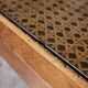 Cane and smoked glass coffee table, France, 1980.