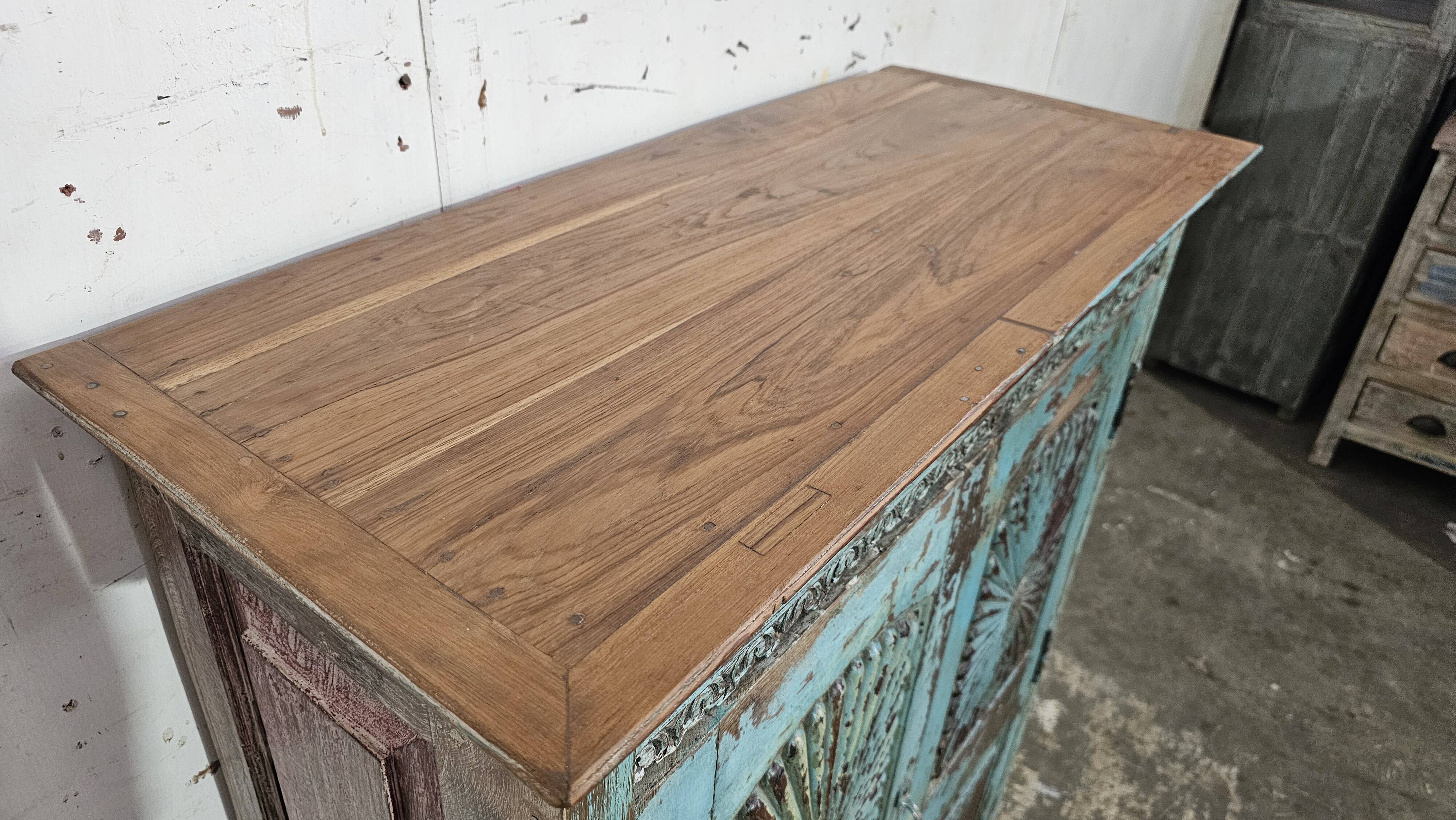 Antique Shekhawati cabinet in Burmese teak