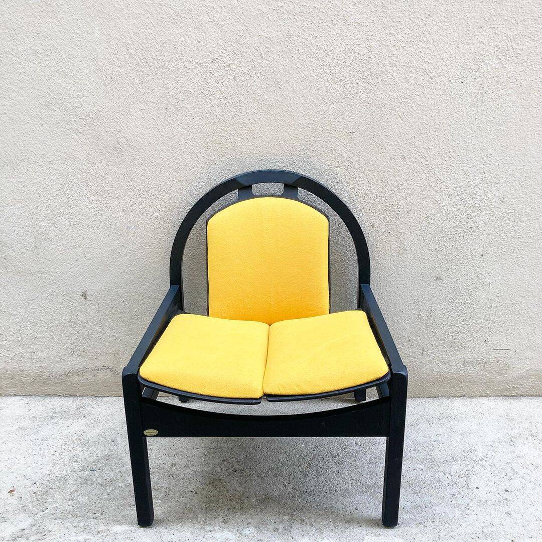 Yellow armchair model Argos by Baumann
