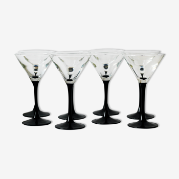 Lot de 8 verres à cocktail ou martini ⎮Luminarc ⎮Années 70