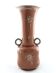 Brown Lacquered and Hand Painted Terracotta Deruta Amphora Vase, Italy