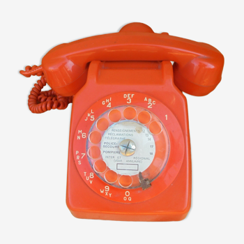 Vintage phone s 63 orange