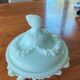 Vintage opal white glass bonbonnière