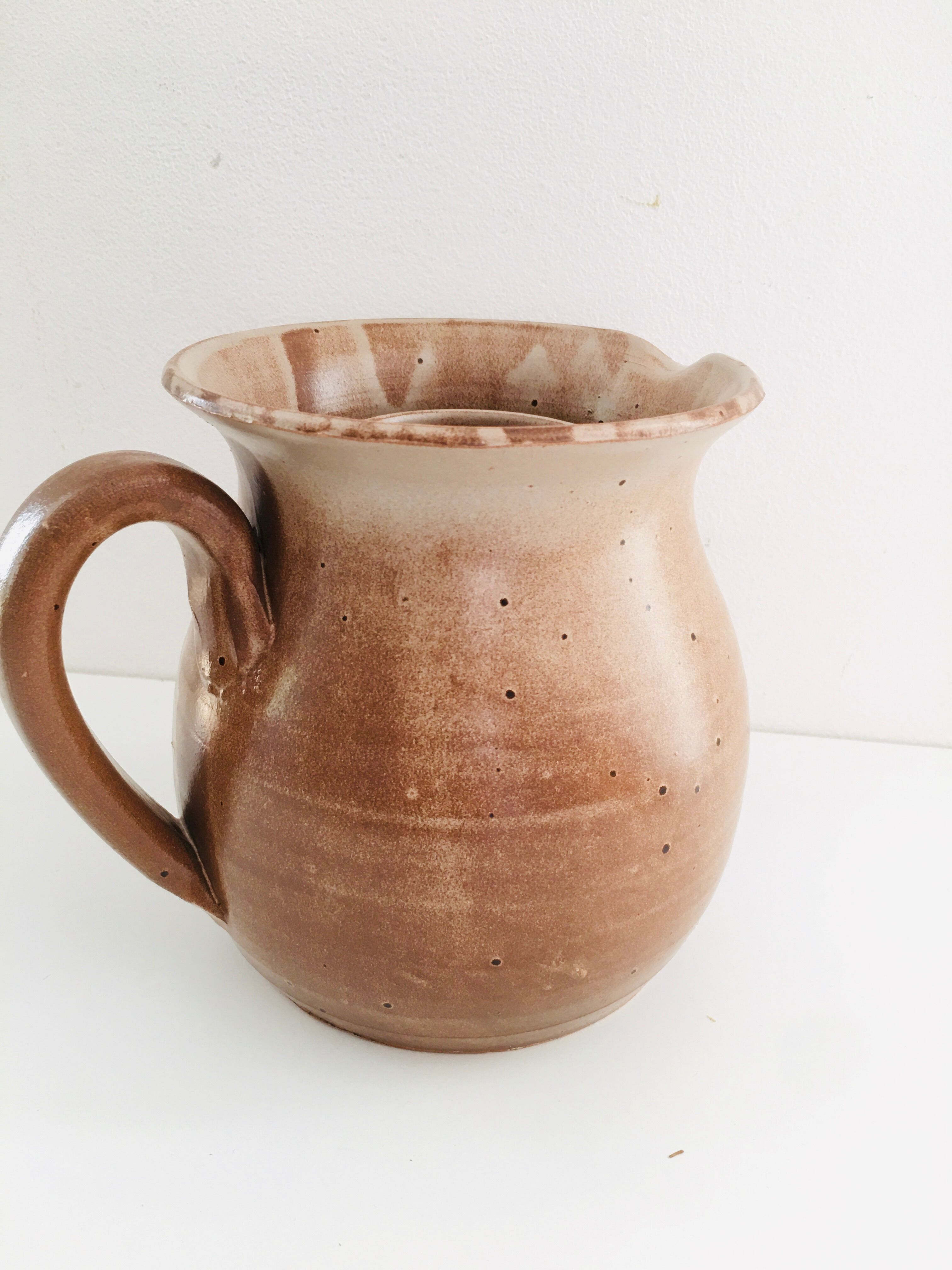 Vintage stoneware pitcher