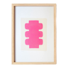 Painting - Nux - Fluorescent Pink - Signed Eawy