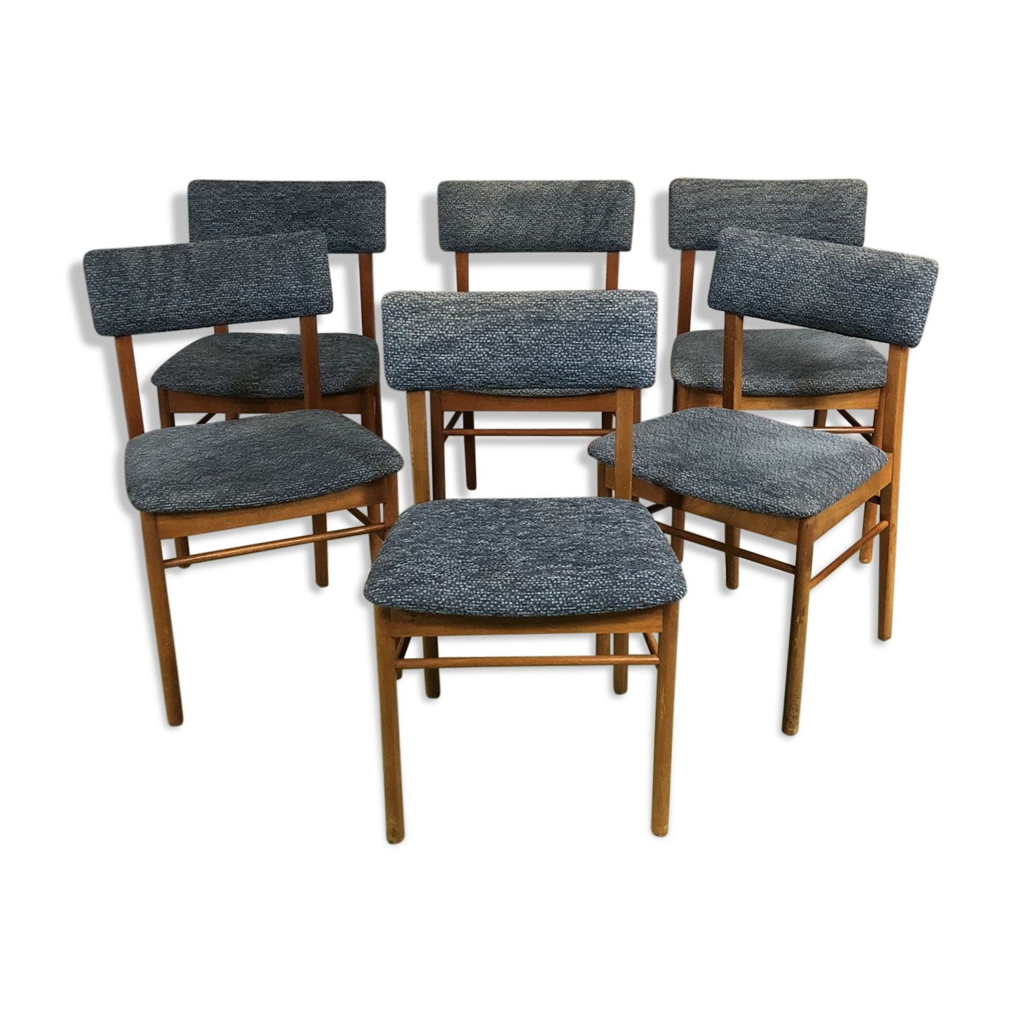 6 chairs in teak of the 70s