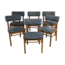 6 chaises en teck années 70
