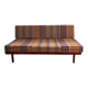 Peter Hvidt Knoll wooden banquette sofa with new cushions.