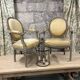 Pair of medallion armchairs