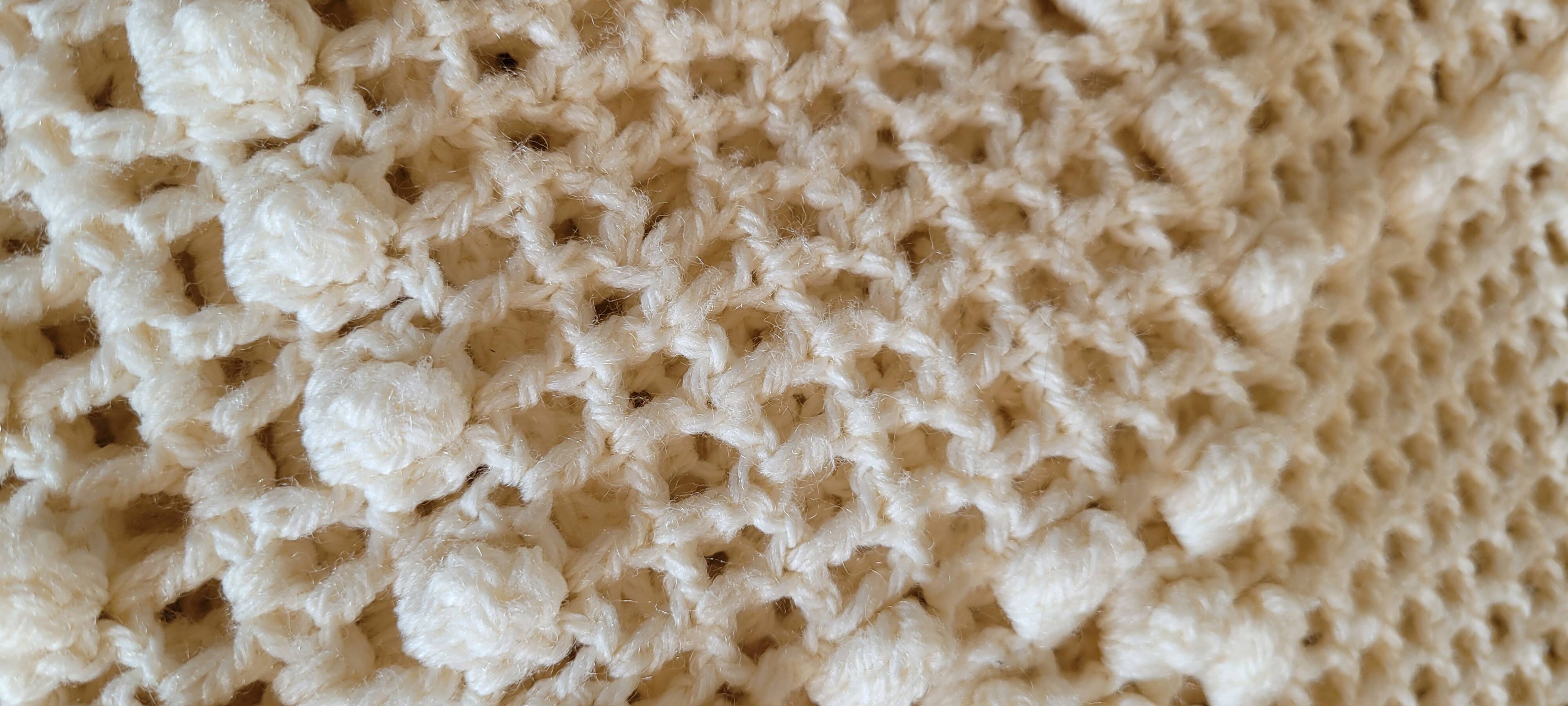 Antique crochet bed cover, 210x120cm, handmade