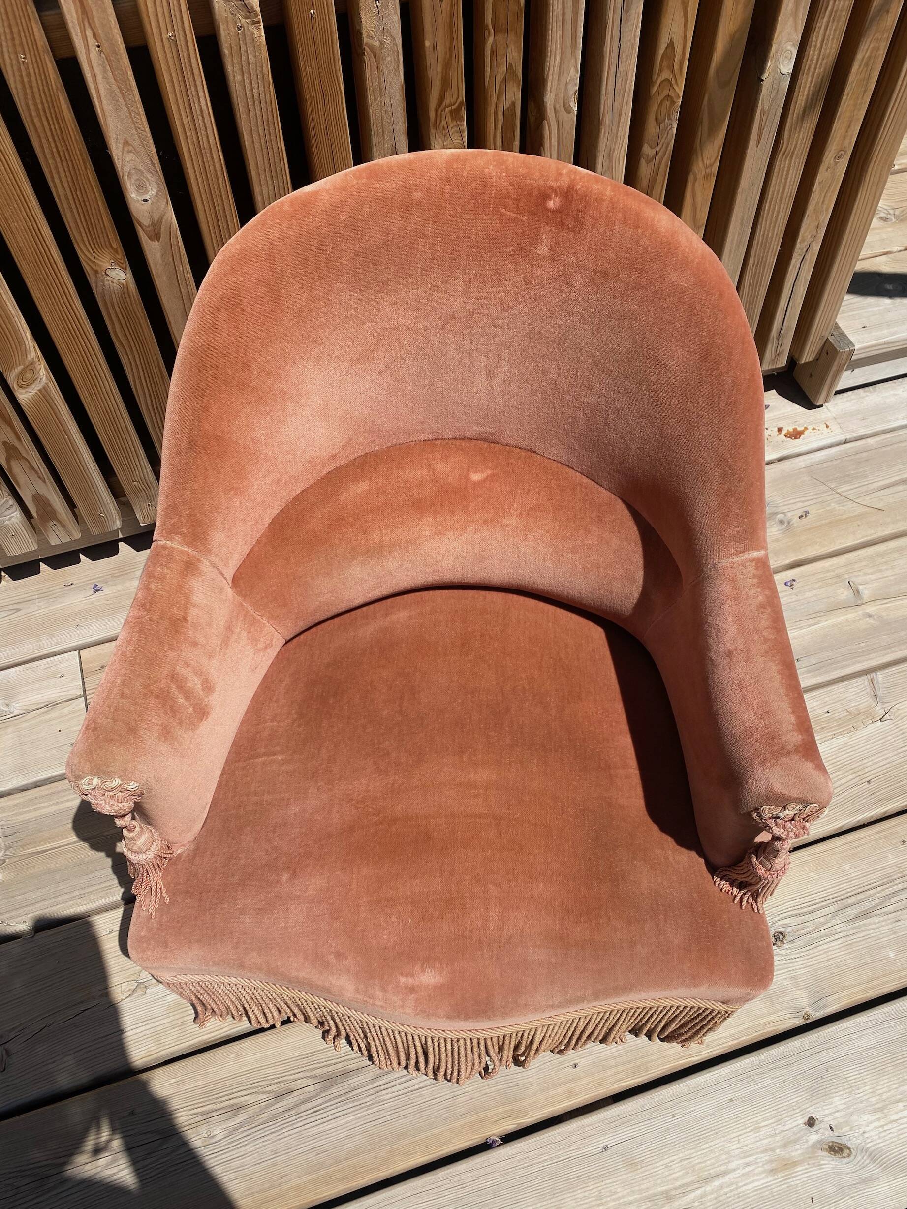 Vintage toad armchair Henriette