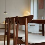 Set of 6 Teak chairs by Harry Østergaard Model 58