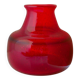 Red glass vase by Erik Höglund for Bodafors, 1960s