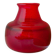 Red glass vase by Erik Höglund for Bodafors, 1960s