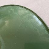 Industrial pendant light, old enameled bowl