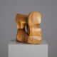 Interlocking abstract wood sculpture by Joop van Bergen, Netherlands, 1980s