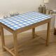 Farmhouse table with enamelled metal top
