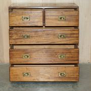 Commode de campagne militaire en acajou circa 1880