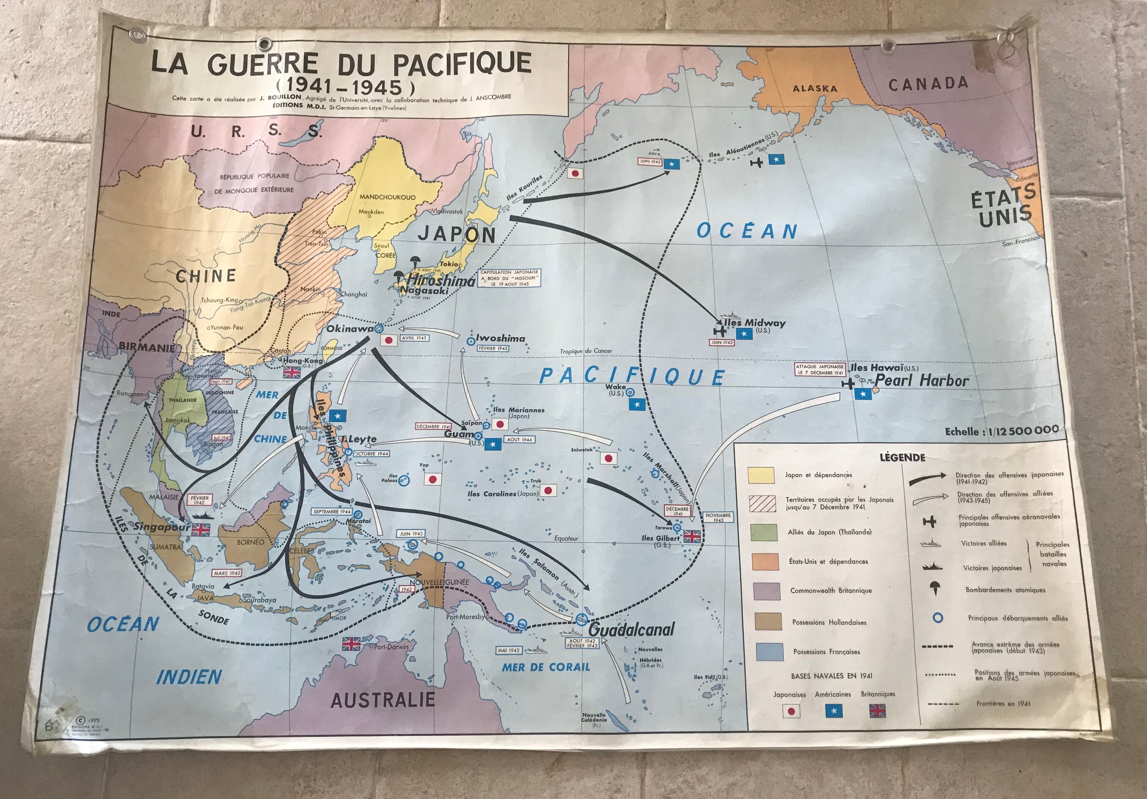 School poster School Map War 1939 1945