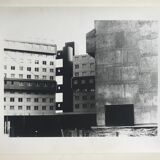 Rosine nusimovici, untitled (building), c 1980. black and white silver print
