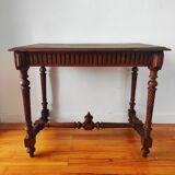 Antique desk table in solid walnut