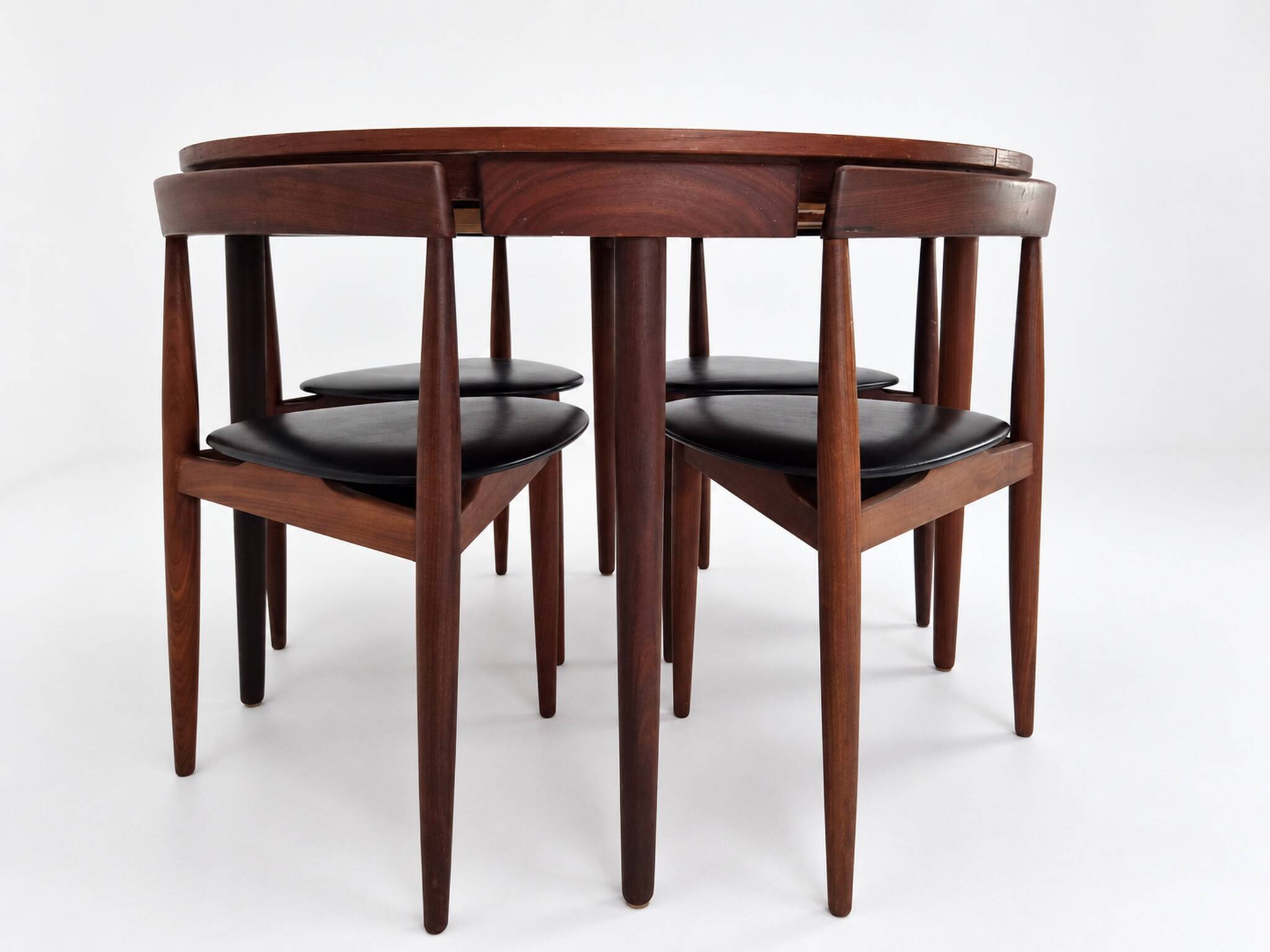Roundette Teak Extendable Dining Set by Hans Olsen for Frem Røjle