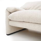 Maralunga armchair and ottoman set by Vico Magistretti for Cassina, 1970s.