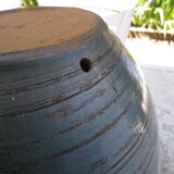 Glassed terracotta flower pot