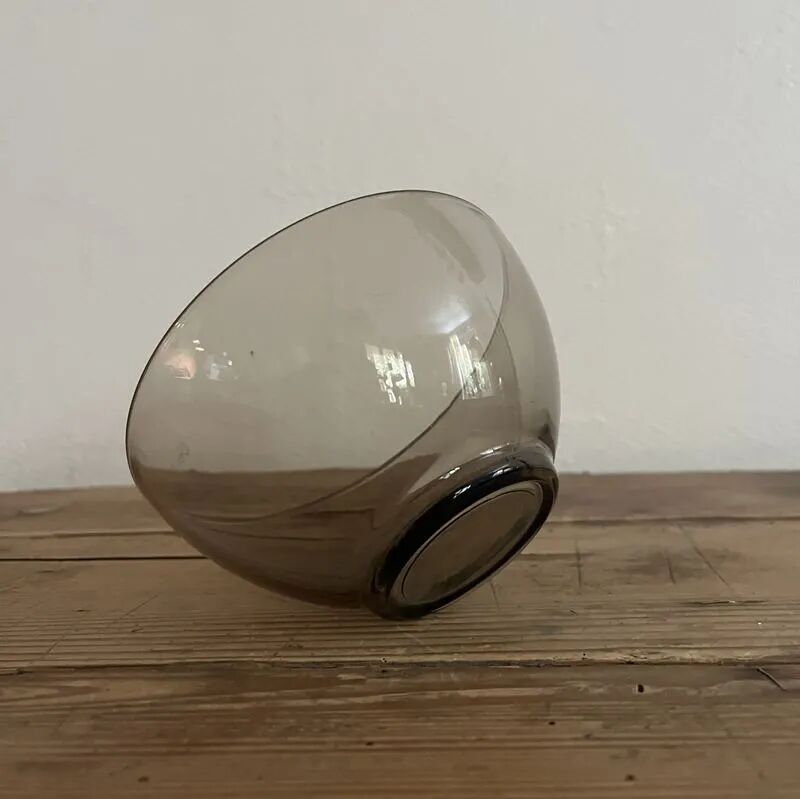 Vintage Arcoroc smoked glass bowl