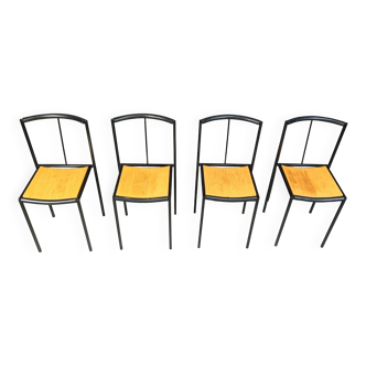 4 chaises de Zeus Noto Maurizio Peregalli Millepunte, 1985