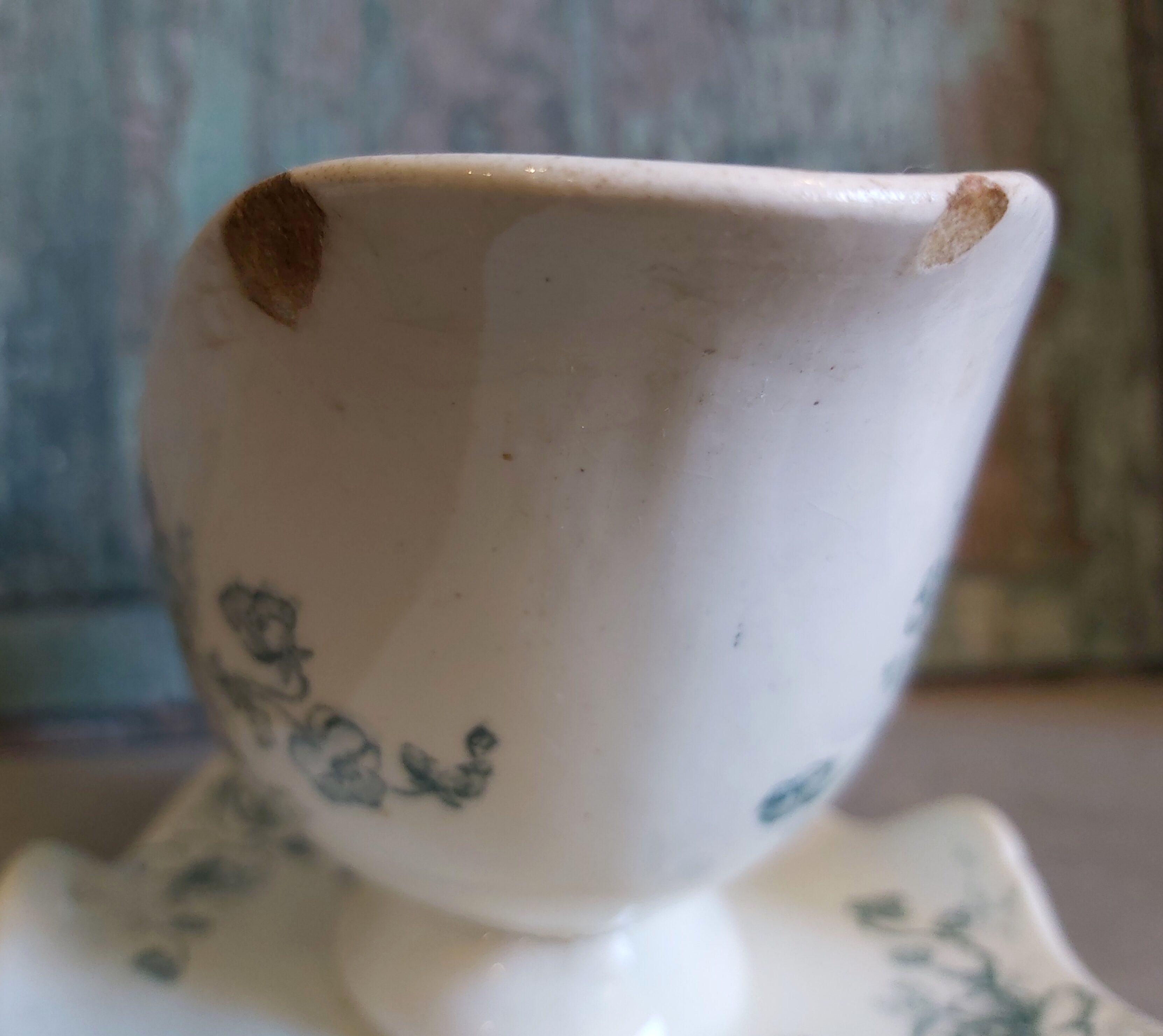 French vintage sauce boat, Anémone, from L. Bertrand, Bordeaux