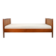 Danish teak bed from the 1960s / reupholstered mattress