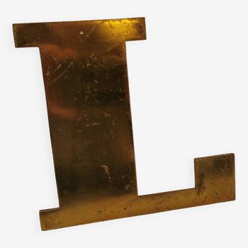 Letter "L" in brass