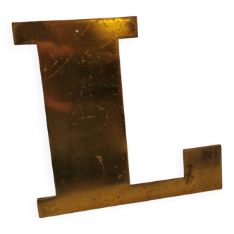 Letter "L" in brass