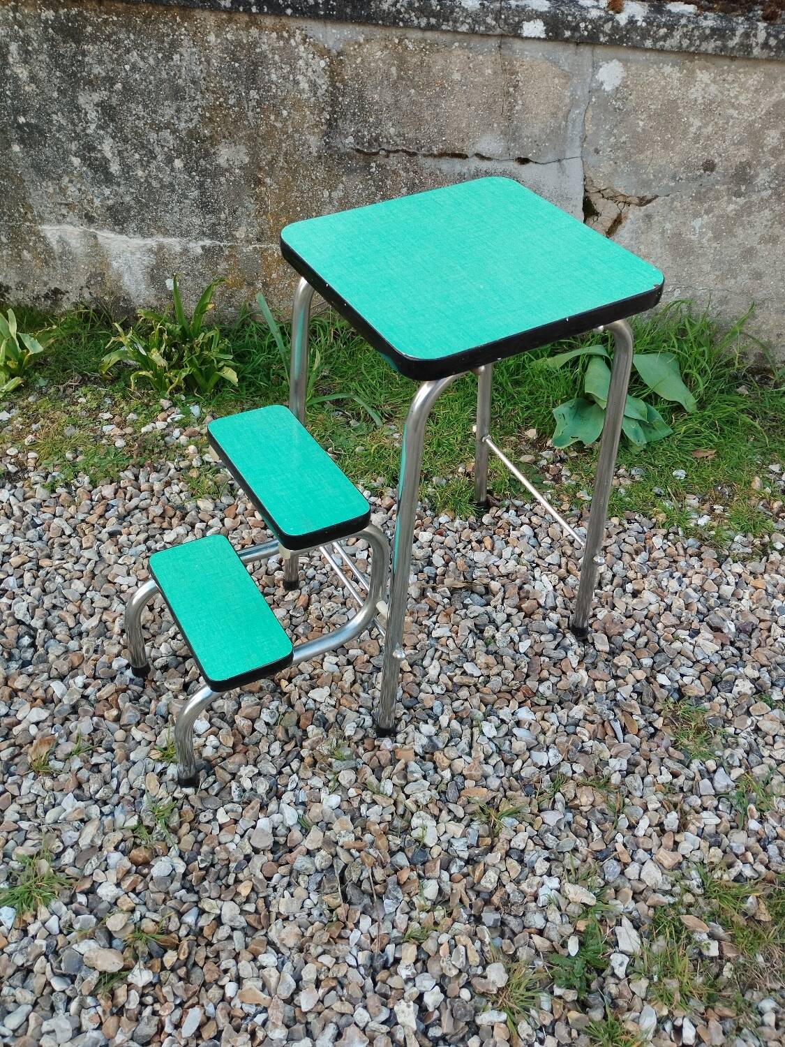 Old formica stool stepladder