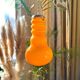 Vintage seventies orange opaline pendant light